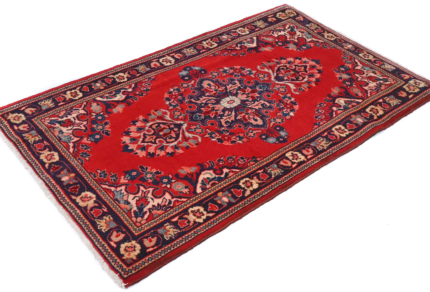 2'2X3'8 Ft Handmade Oriental Area Rug Red Tribal