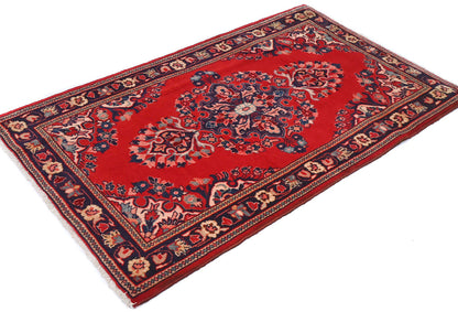 2'2X3'8 Ft Handmade Oriental Area Rug Red Tribal