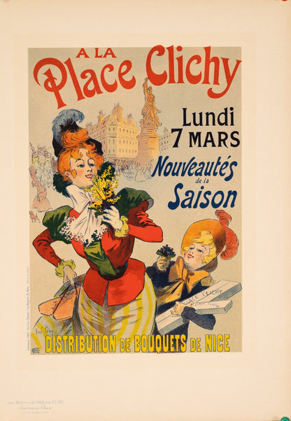 191 Rene Pean Place Clichy 1899 Stone Lithograph Maitres De Laffiche Plate