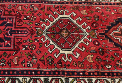 Handmade Vintage Oriental Runner Rug 2X10 Ft Red
