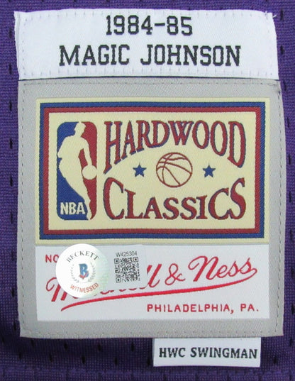Magic Johnson Hof Autographed Mitchell & Ness