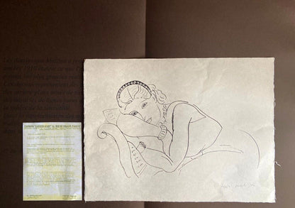 Henri Matisse Lithograph 1960 Contract -Ren Magritte Pablo Picasso