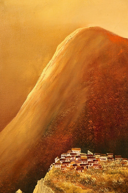 Rigoberto Pazmio Cruz (Inti) 1999 Original Oil Painting Saliendo De Alaus