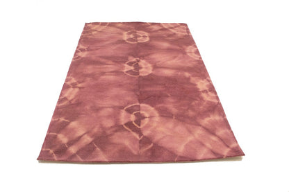 5x8 Hand-Tufted Deep Blush Tie-Dye Rug for Modern Girls Room