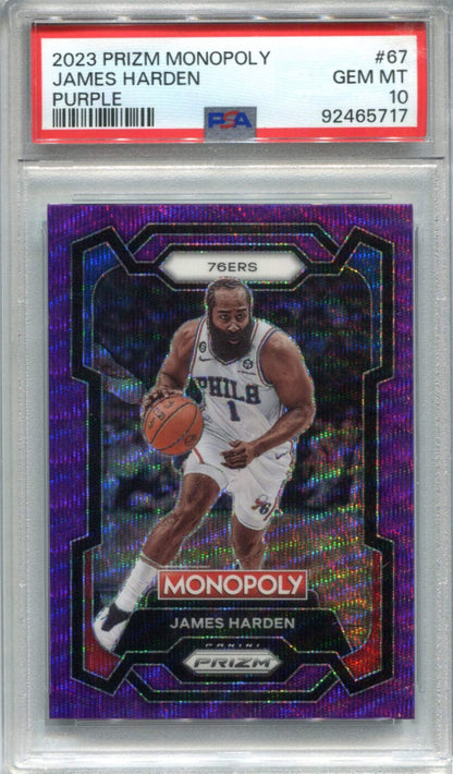 James Harden 2023 Panini Prizm Purple Monopoly