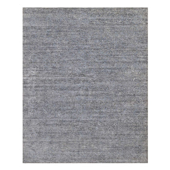 8'X10' Dove Gray Wool Rug Tone On Tone Design Modern Hand Knotted Oriental