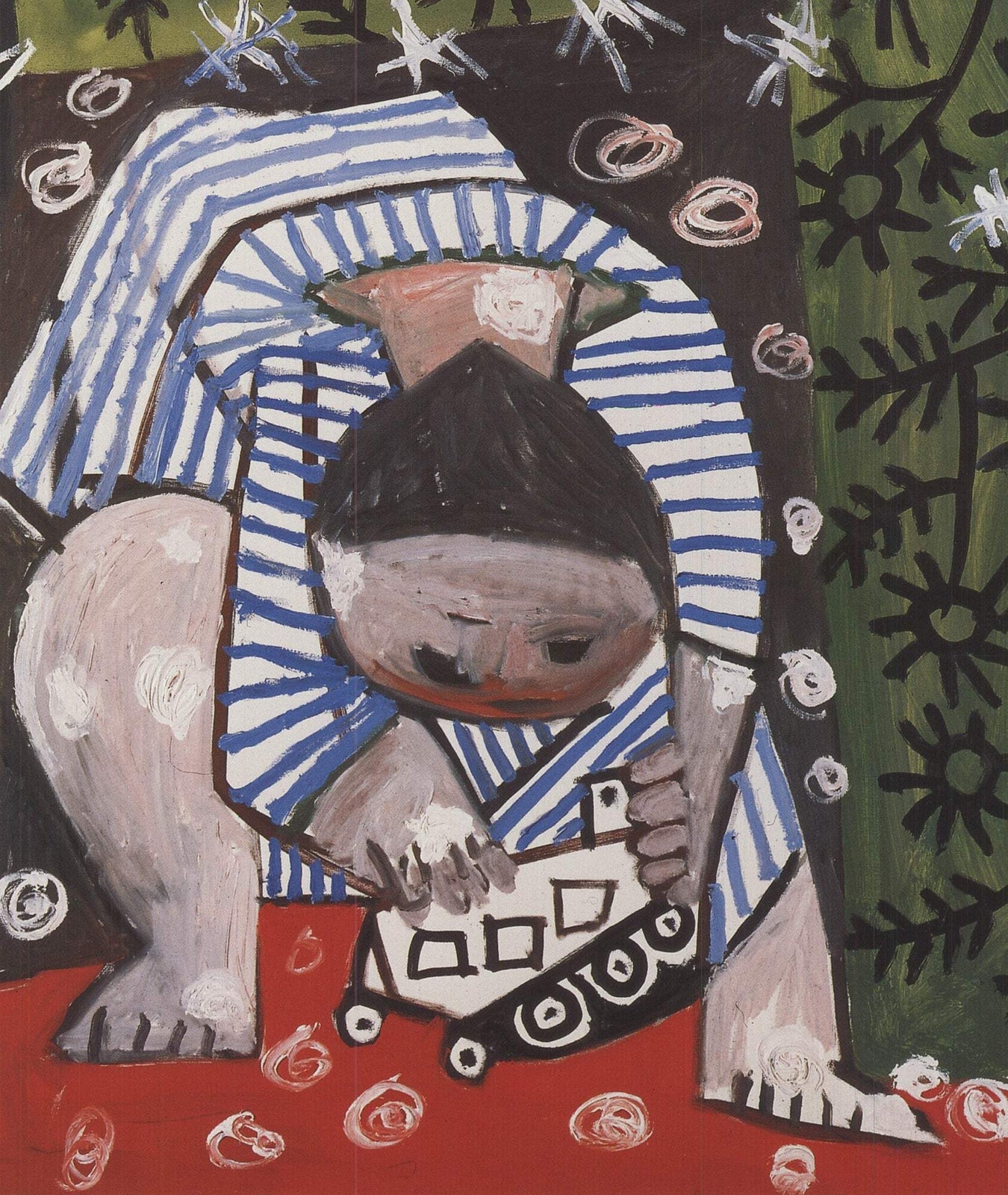 Pablo Picasso Child Playing With A Toy Truck " Offset Lithograph Cu