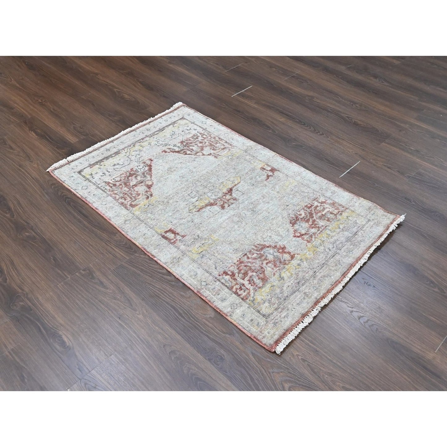 Ziegler Mahal Ivory Hand Knotted Rug 3'x5' Pure Wool