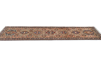 Handmade Pale Pink Oriental Runner Rug Tribal