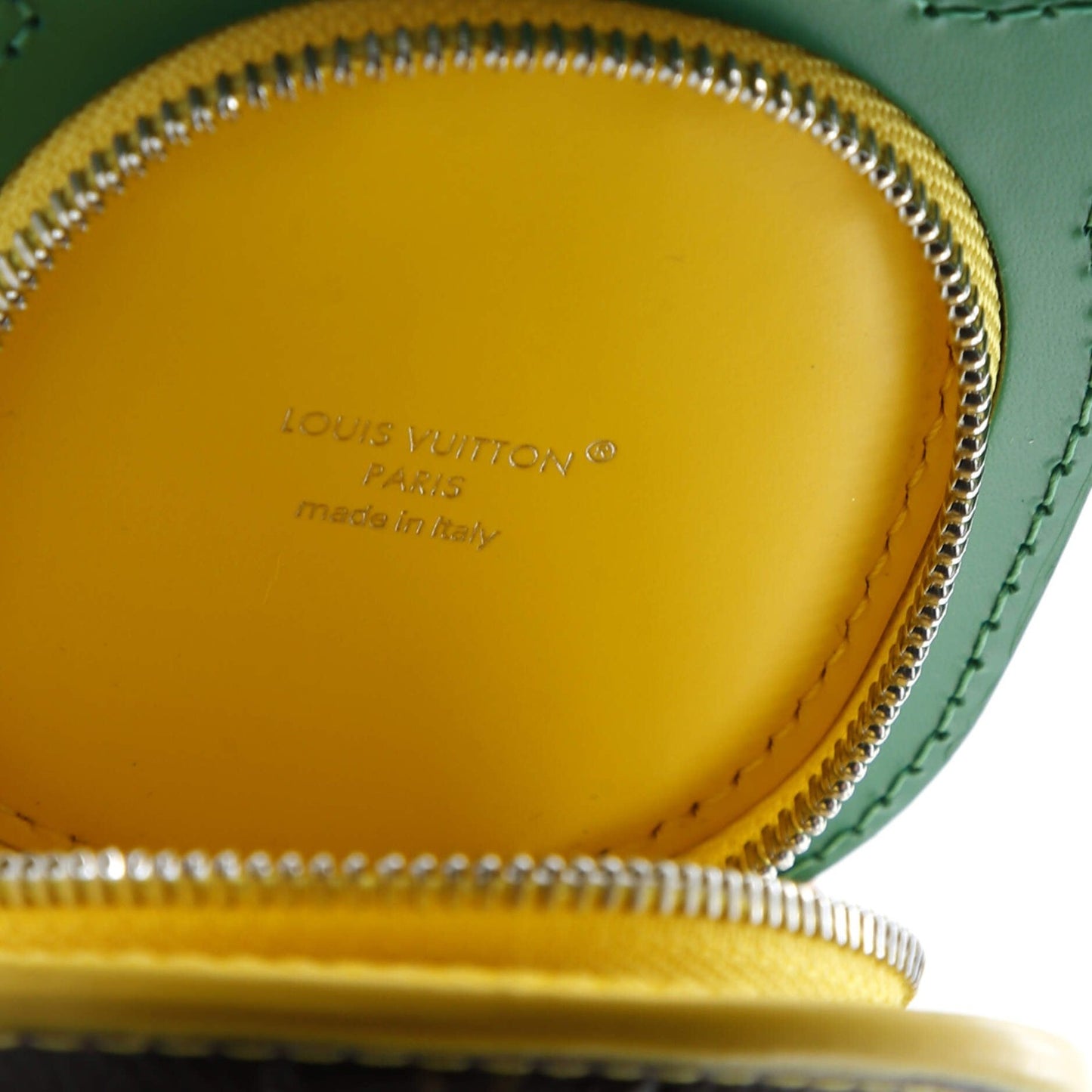 Louis Vuitton Turtle Pouch Bag Charm Monogram Canvas With Leather