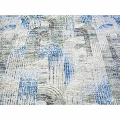 8'X10'2" The Intertwined Passage Silk With Text Wool Hand Knotted Rug