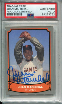 Juan Marichal Autographed 1988 Pacific Card (Psa)