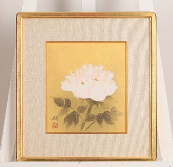 Matazo Kayama -White Peony Original Woodblock