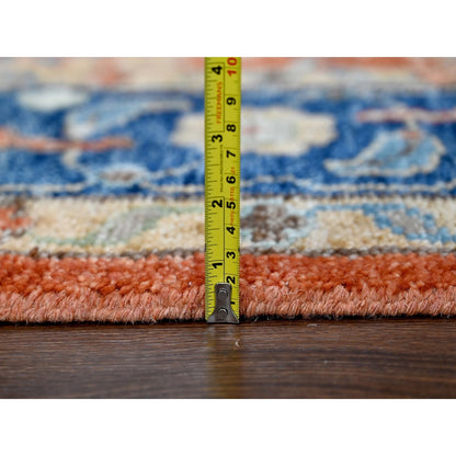 9'10"X14' Rust Orange Mahal Design Wool Hand Knotted Oriental Rug