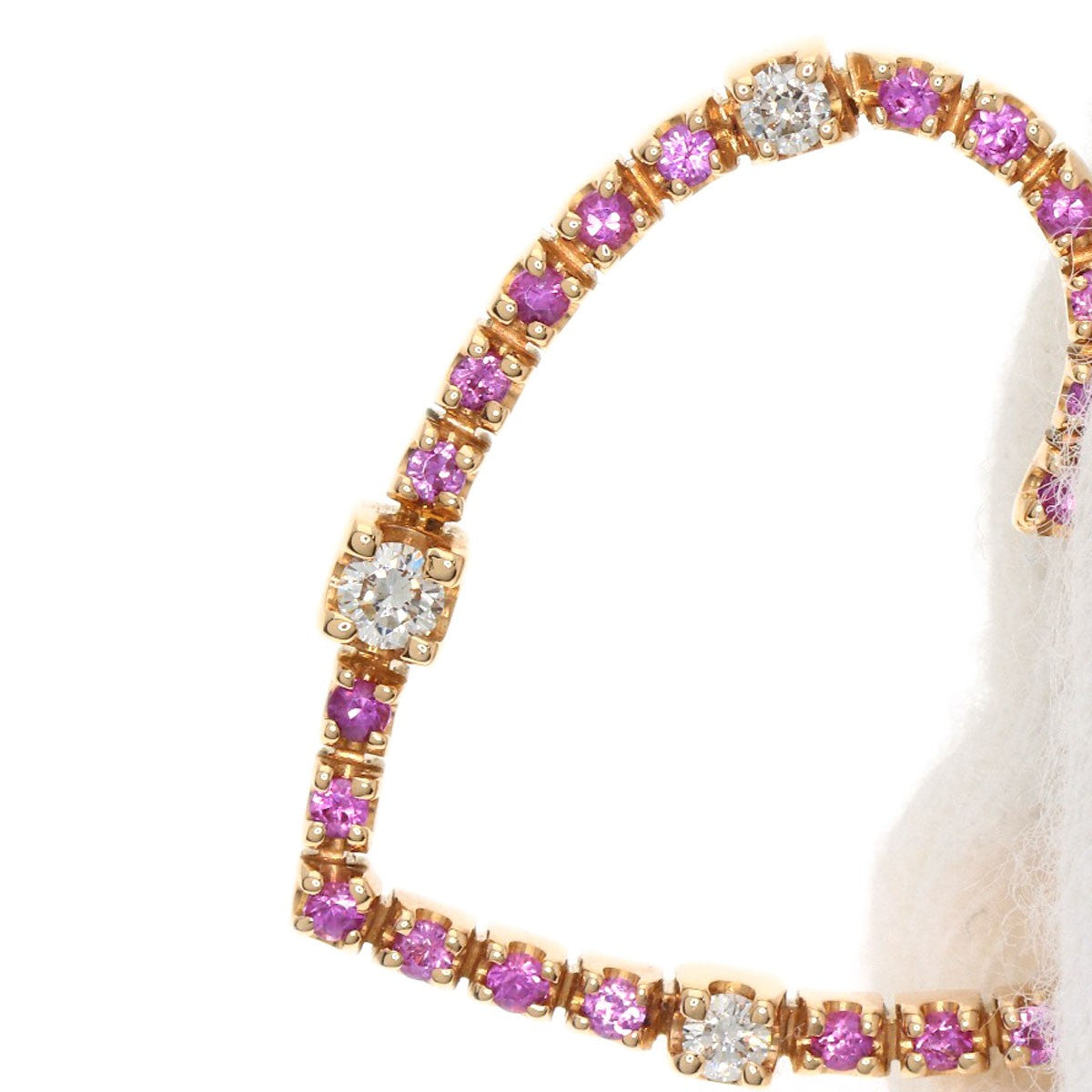 Gold Damiani San Lorezo Pink Sapphire Diamond Necklace K18 Pink