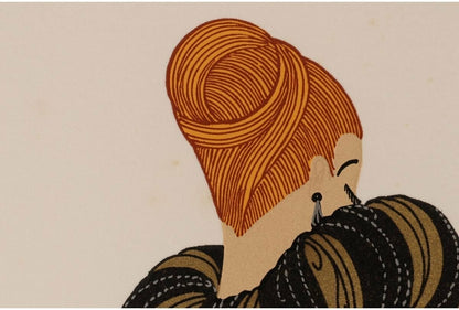 Erte - Ready For The Ball Serigraph Silkscreen Ed111 Signed Numbered Framed