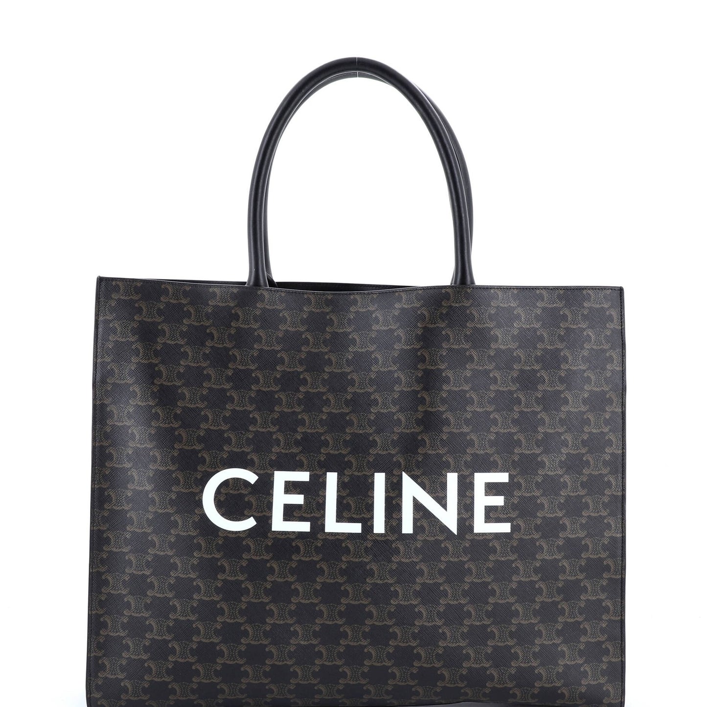 Celine Horizontal Logo Cabas Tote Triomphe Coated Canvas