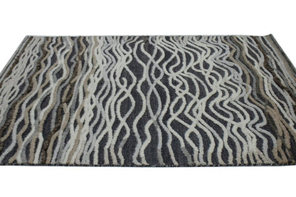 Handmade Modern Area Rug High-Low Relief Waves