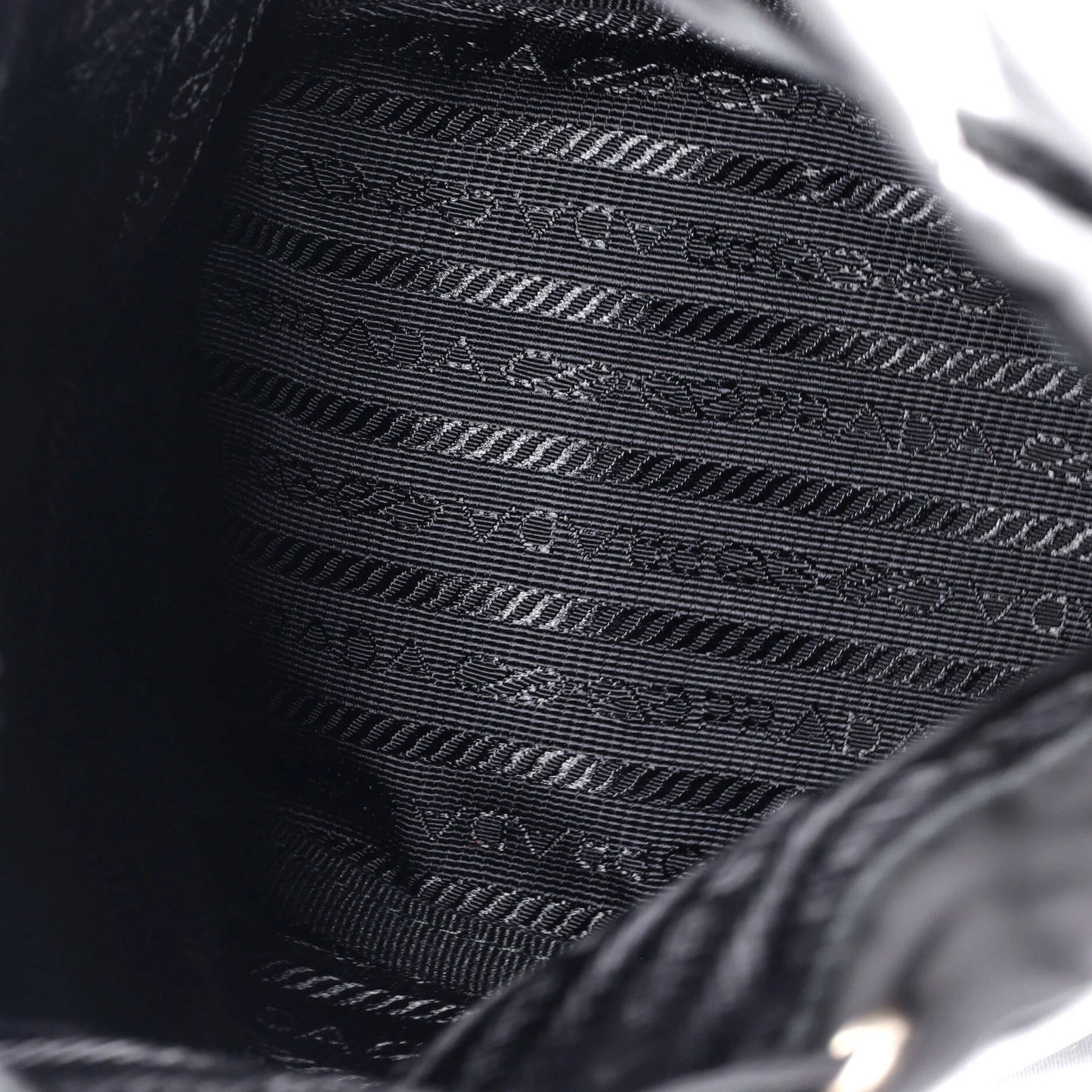 Prada Drawstring Wristlet Bucket Bag Tessuto Small