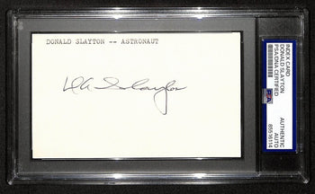 Donald Slayton Signed/Autographed 3X5 Index Card Astronaut Psa/Dna 197805