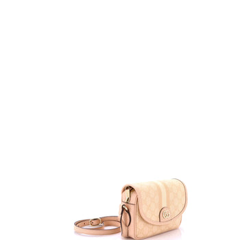 Gucci Ophidia Flap Shoulder Bag Gg Coated Canvas Mini