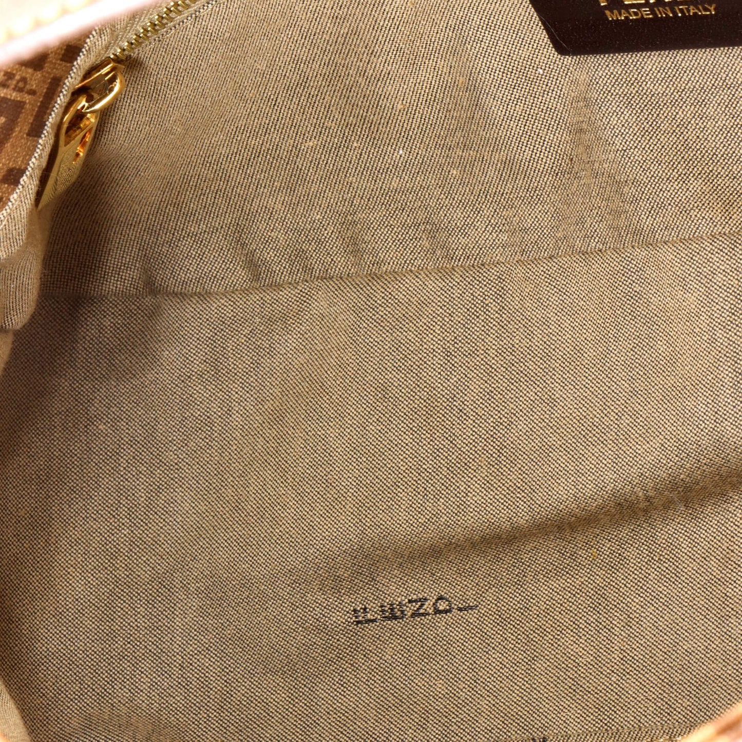 Fendi Double Flap Bag Zucchino Canvas Medium