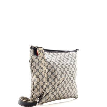 Gucci Web Loop Flat Messenger Gg Coated Canvas Large