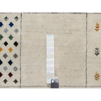 Rug 8'3"x10'2" White Modern Wool Hand Knotted Animal Figurines Lori Buft