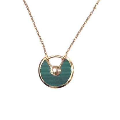 Cartier Amulette De Cartier Necklace Gold Green 750Pg Malachite