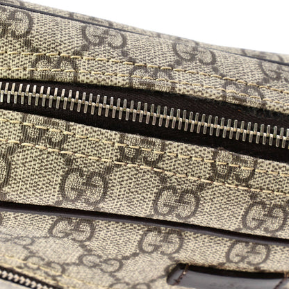 Gucci Front Zip Messenger Gg Coated Canvas Medium
