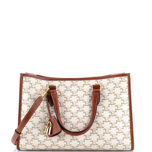 Mini Celine Horizontal Cabas Tote Triomphe Coated Canvas