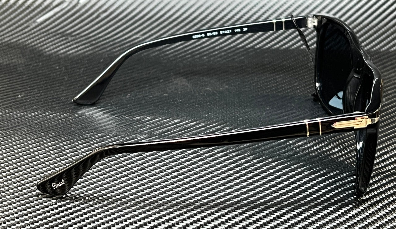 PERSOL PO3336S 95 S3 Black Polarized Unisex 57 mm Sunglasses