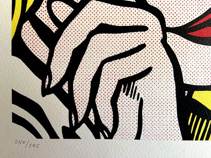 Roy Lichtenstein Lithograph Coa E Numerata A Mano Firmata Certificata