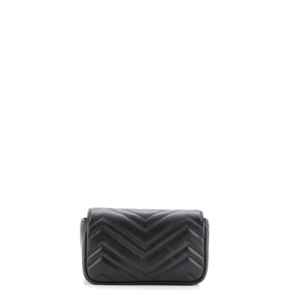 Gucci Gg Marmont Flap Belt Bag Matelasse Leather