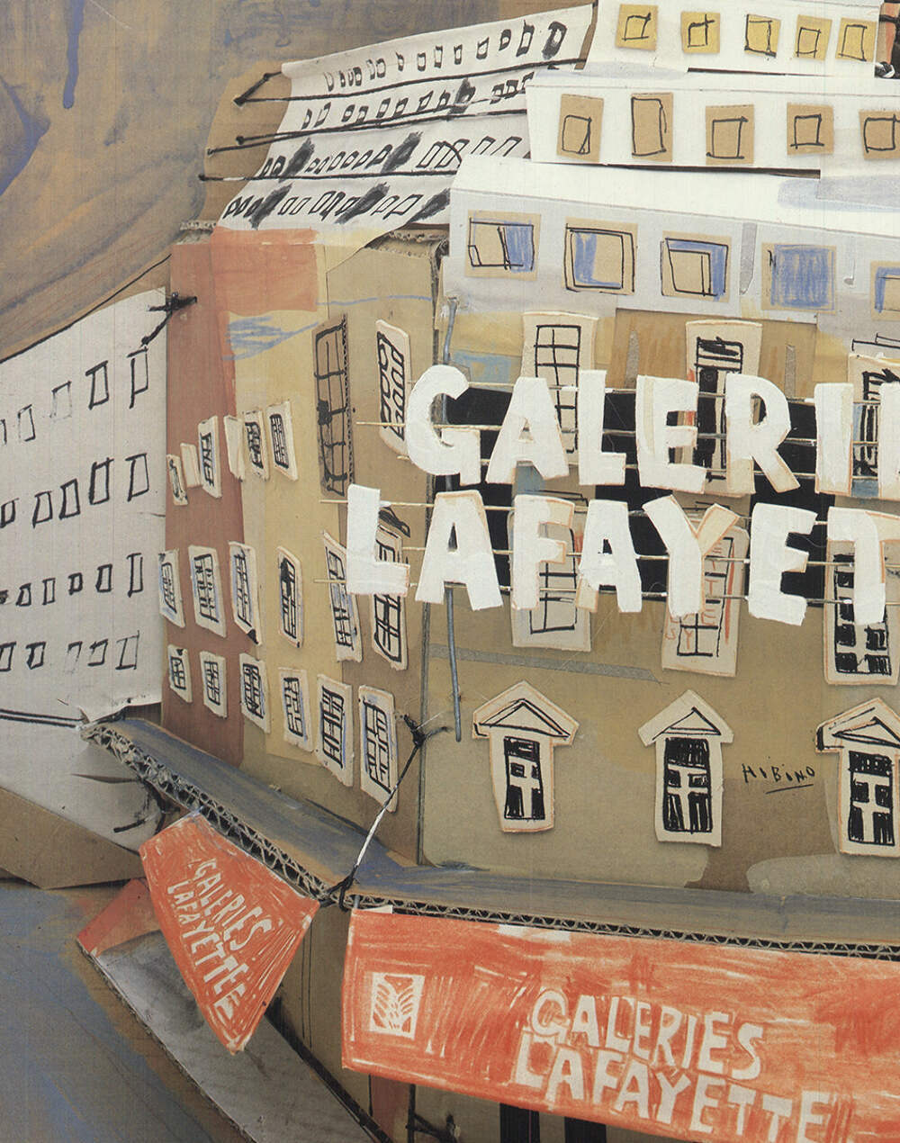 KATSUHIKO HIBINO Galerie Lafayette SIGNED 23.5" x 16.25" Offset Lithograph 1988