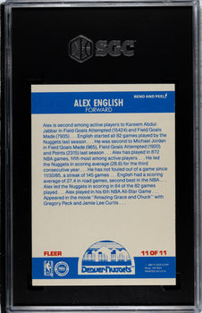 Alex English 1987-88 Fleer Sticker #11 Sgc 7.5
