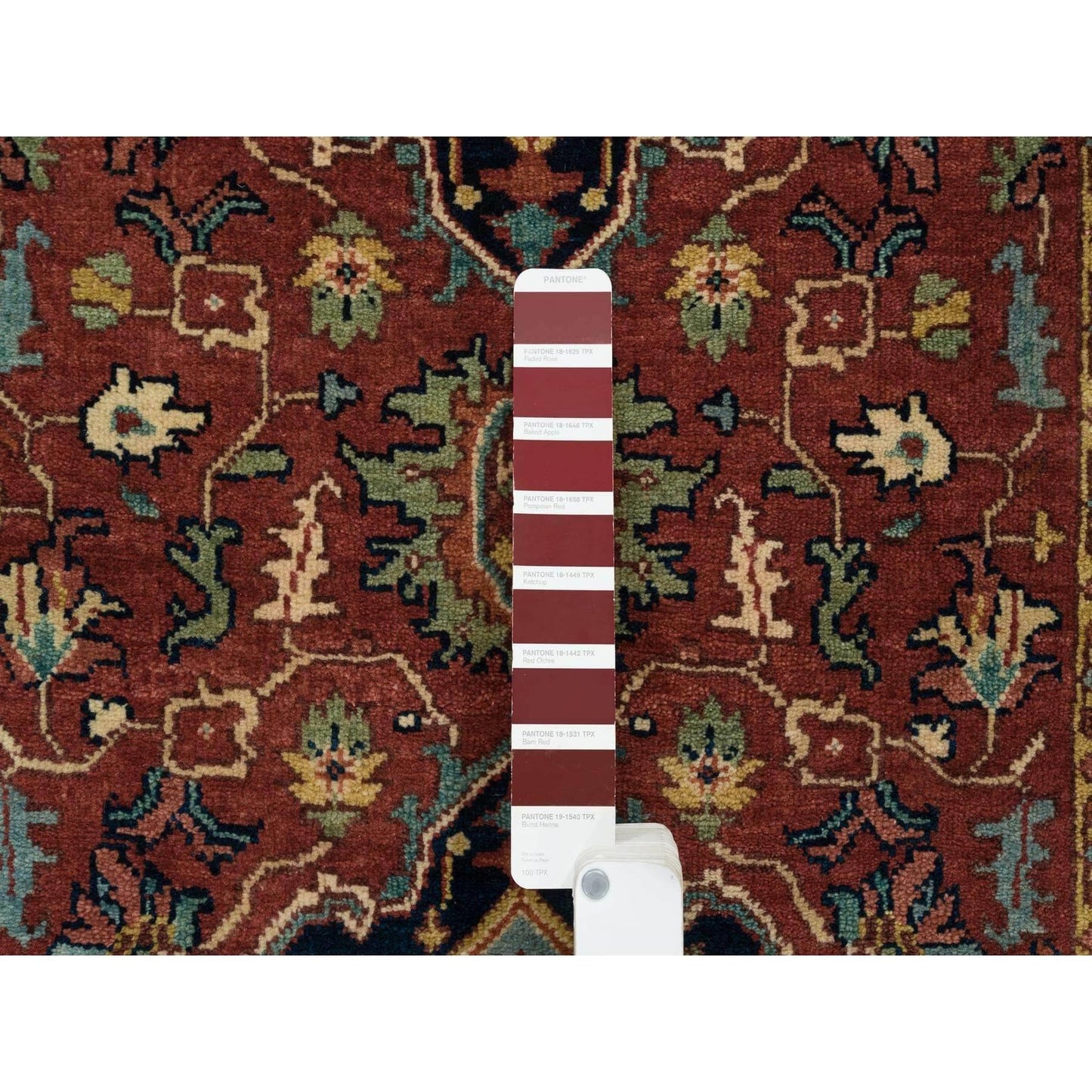 2'6"X18' Red Soft Wool Hand Knotted Antiqued Fine Heris Xl Runner Rug
