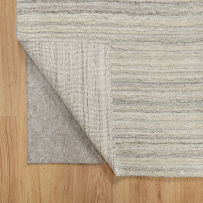 2'6"X10' Beige Plain Modern Design Undyed All Wool Hand Loomed Runner Rug