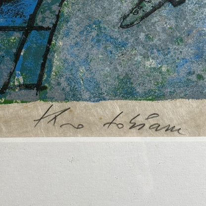 Theo Tobiasse Lithograph Print Israel Signed Edition Authentic Framed