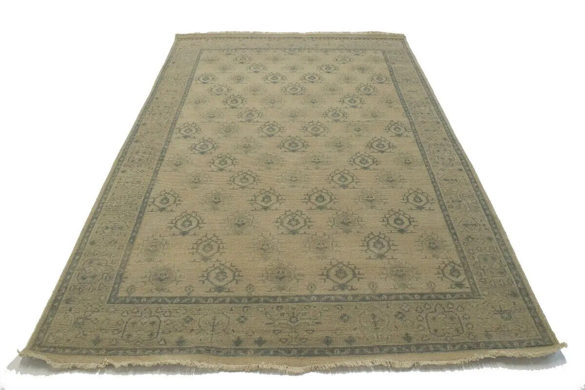 6X9 Ft Handmade Wool Oriental Rug Allover Floral