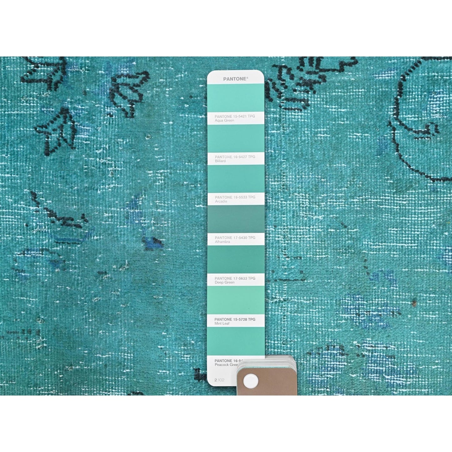 8'1"X11' Deep Green Hand Knotted 100% Wool Vintage Tebraz Oriental Rug