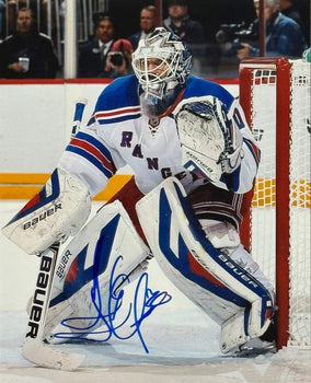 Henrik Lundqvist Autographed 8X10 Rangers Hockey Photo