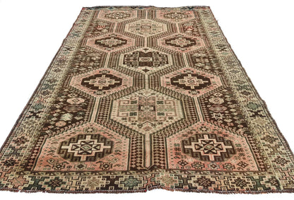 Semi-Antique Tribal Design Wool Oriental Rug