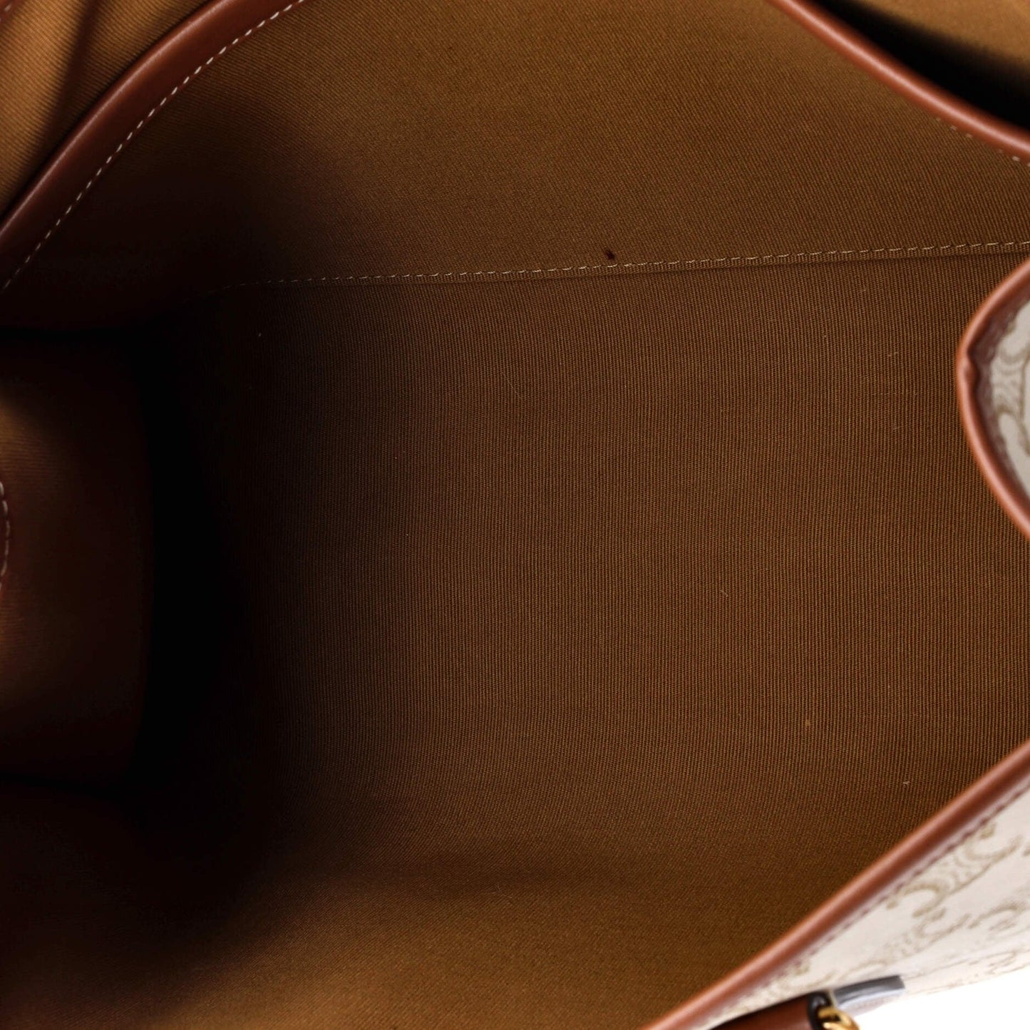 Mini Celine Horizontal Cabas Tote Triomphe Coated Canvas