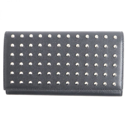 Saint Laurent Long Wallet Purse Leather Black Mens