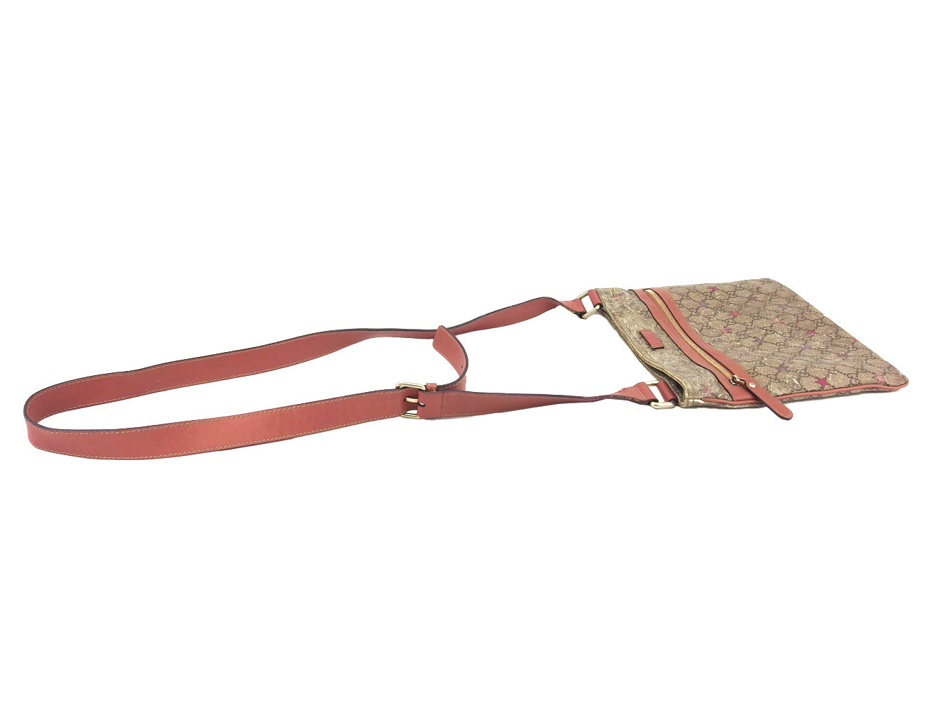 Gucci Shoulder Bag 295257 Beige Brown Pink Gg Plus