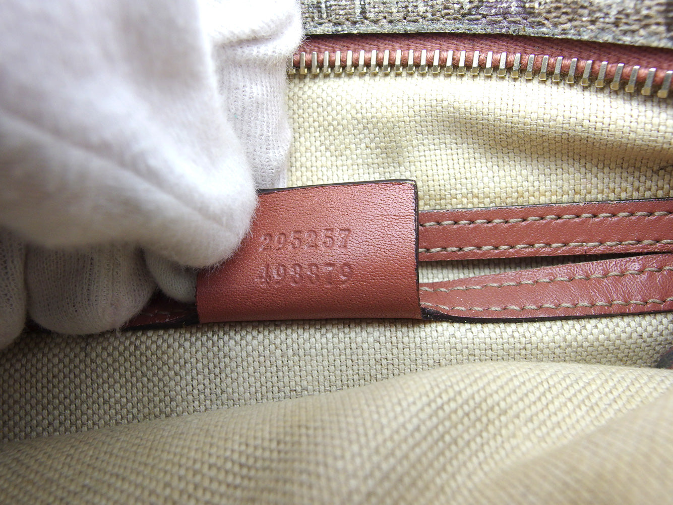 Gucci Shoulder Bag 295257 Beige Brown Pink Gg Plus