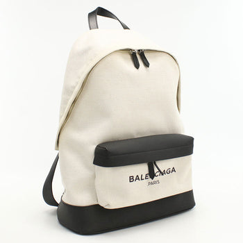 Balenciaga 392007 Backpack Canvas/Leather White Mens