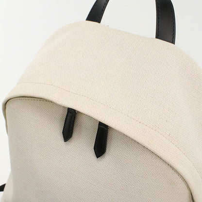 Balenciaga 392007 Backpack Canvas/Leather White Mens