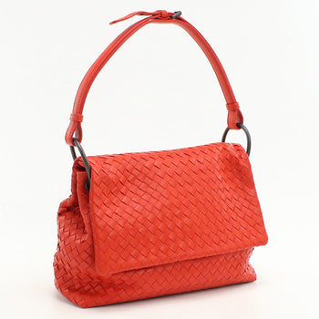 Bottega Veneta One Belt Intrecciato Shoulder Bag Leathe Rred Women